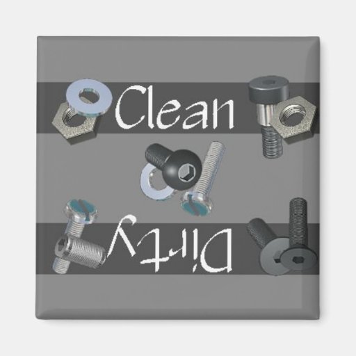 Clean or Dirty Nuts and Bolts Dishwasher Zazzle