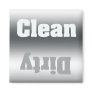 Clean or Dirty Silver Gradient Dishwasher Magnet