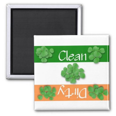 Clean or Dirty St. Patrick's Day Flag Magnet