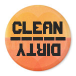 Clean or Dirty? v.2 Refrigerator Magnet