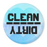 Clean or Dirty? v.3 Fridge Magnet