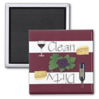 Clean or Dirty Wine Dishwasher Magnet magnet