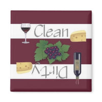 Clean or Dirty Wine Dishwasher Magnet magnet