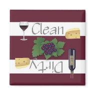 Clean or Dirty Wine Dishwasher Magnet zazzle_magnet