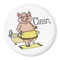 Clean Piggie Dishwasher Magnet