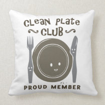 Clean Plate Club Throw Pillows