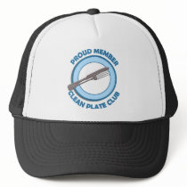 Clean Plate Club Proud Member hats by FunnySillyShirts Clean Plate Club Proud Member hats