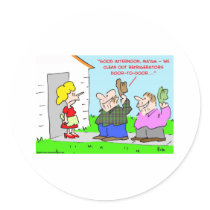 clean refrigerators door-to-door stickers