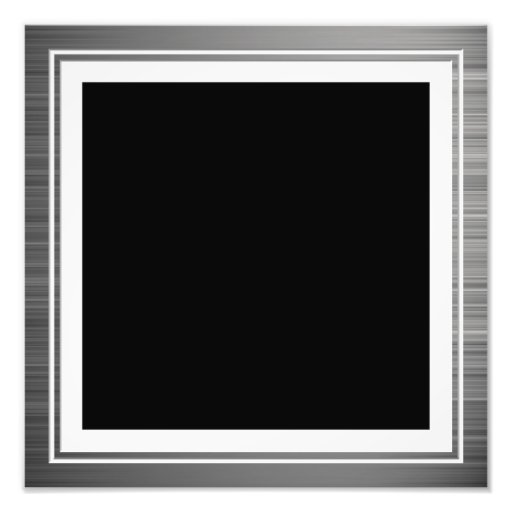 Clean Silver Metallic Edge Border Photo Print Zazzle