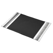 Clean Silver Metallic Edge Border Placemat