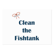 Clean the Fish Tank Business Card Template