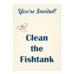 Clean the Fish Tank Invitations