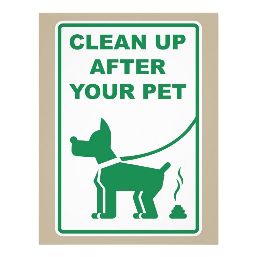 Clean Up After Your Pet Sign Letterhead Zazzle clean-up-after-your-pet-sign-letterhead-zazzle