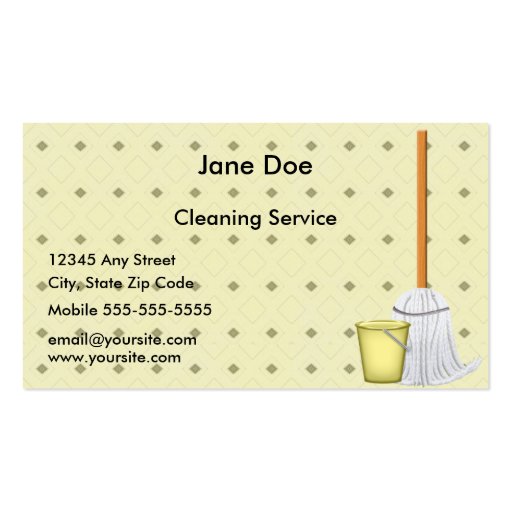 Clean Up Business Card (front side)