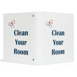 Clean Your Room Reminders Vinyl Binders