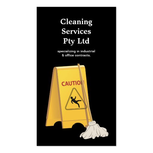 Cleaner Cleaning Service Business Profile Card Business Card (front side)
