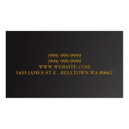 Cleaners, Dry Cleaning, Laundry Business Card (back side)