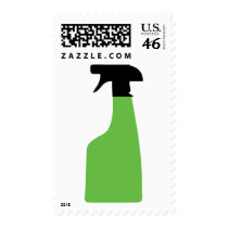 cleaning aerosol can green postage