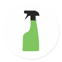 cleaning aerosol can green stickers