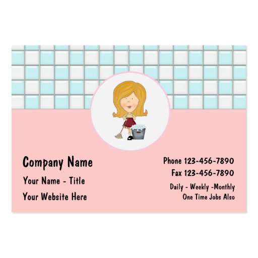 Cleaning Business Cards Large (front side)
