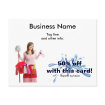 Cleaning Business postcard by JoyOfLife Cleaning Business postcard