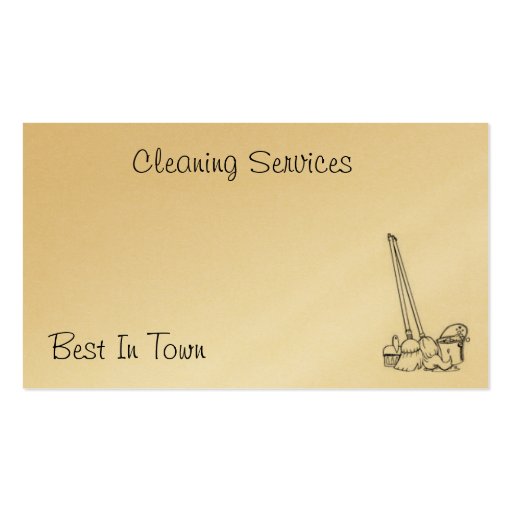 Cleaning Card Business Card Templates (front side)