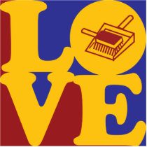 Cleaning Love photo sculptures