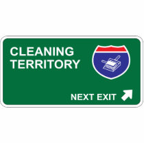 Cleaning Next Exit photo sculptures
