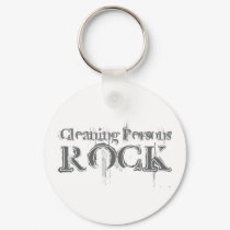 Cleaning Persons Rock keychains by busybrain Cleaning Persons Rock keychains