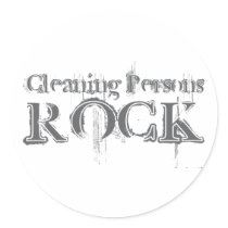 Cleaning Persons Rock stickers by busybrain Cleaning Persons Rock stickers