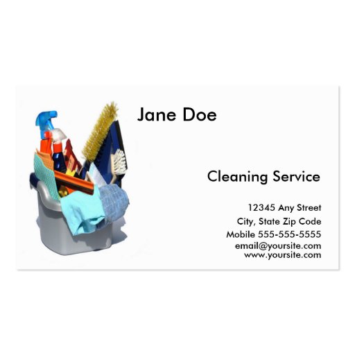 Cleaning Service Business Card (front side)