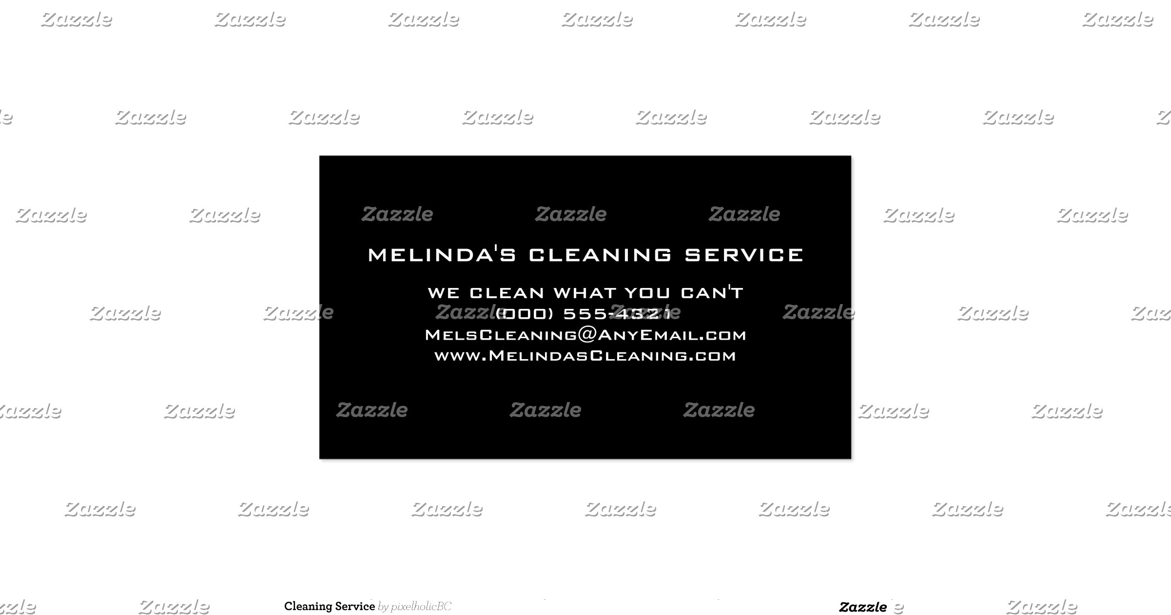 Cleaning Service DoubleSided Standard Business Cards (Pack Of 100