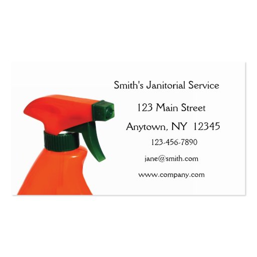Cleaning Service Business Card (front side)
