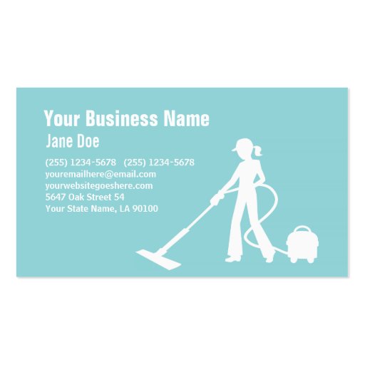 Cleaning Service Business Card 2 (front side)