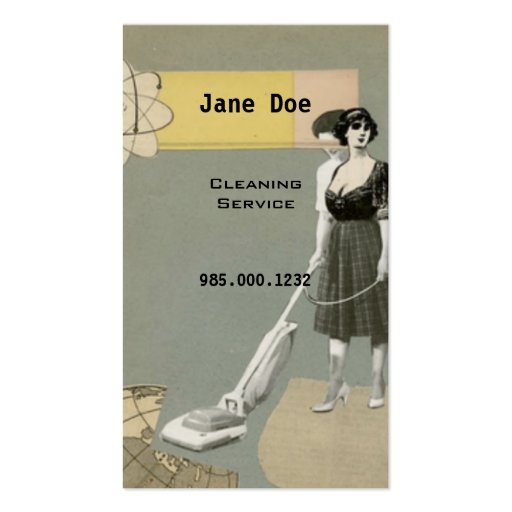 Cleaning Service Business Cards (front side)