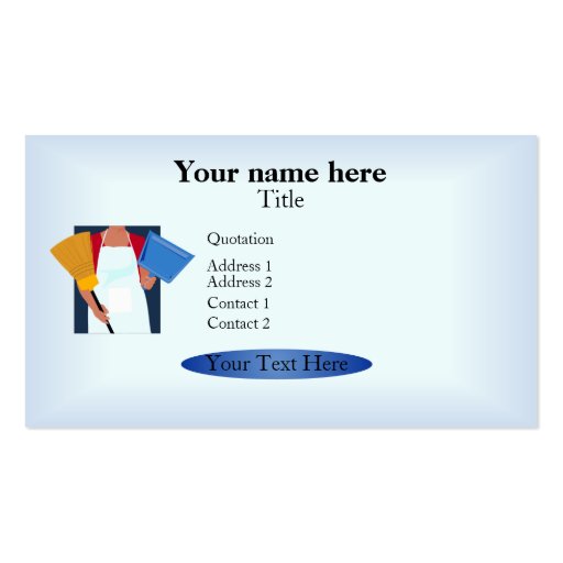 Cleaning Service Card Template Double Sided Standard Business Cards