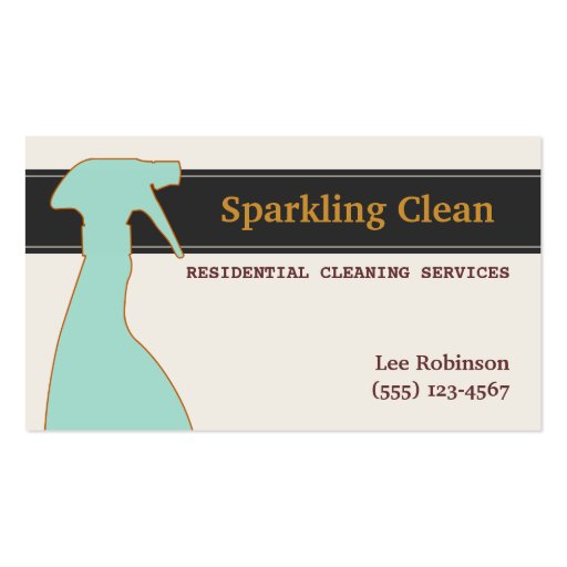 Cleaning Services Business Card (front side)