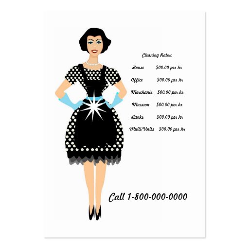 Cleaning Services Business Card (back side)