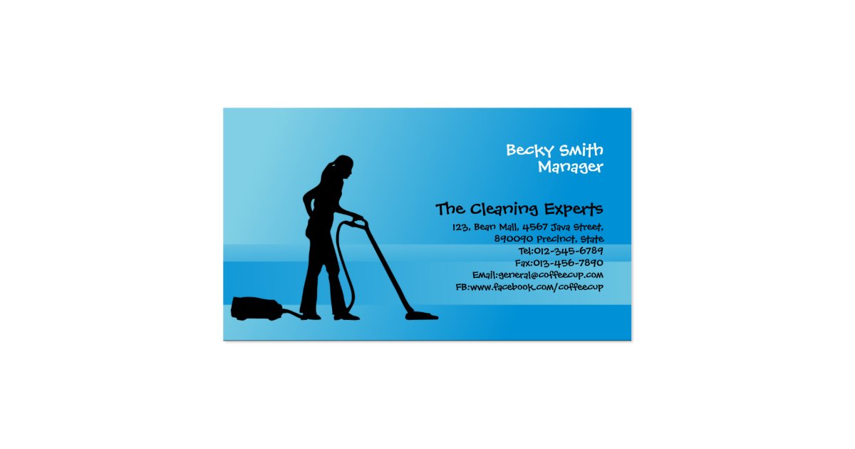Cleaning Services Business Card Vacuum Cleaner Zazzle