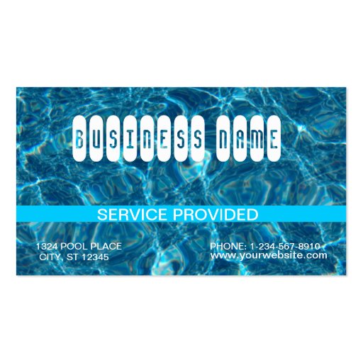 Clear Blue Pool Business Card