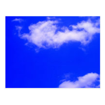 Clear Blue Sky and White Clouds Post Card