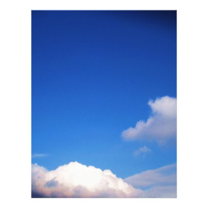 Clear Blue Sky & White Clouds Custom Letterhead