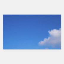 Clear Blue Sky & White Clouds Rectangle Stickers