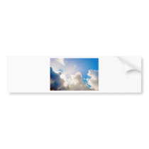 Clear Blue Sunburst Bumper Stickers