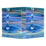 Clear Blue Water Drops Flowing Binders