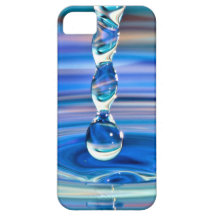 Clear Blue Water Drops Flowing iPhone 5 Covers