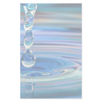 Clear Blue Water Drops Flowing Custom Stationery