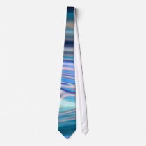Clear Blue Water Drops Flowing Necktie