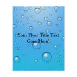 Clear Bubbles, Blue Water flyers
