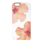 Clear hibiscus hawaiian flowers photo aloha kona clear iPhone 6/6S case